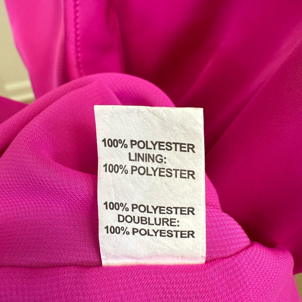 NWT Ramy Brook Foxy V-Neck Ruched Minidress Electric Pink Size 16 - Picture 4 of 6